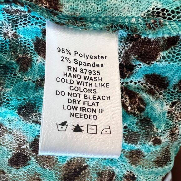 George Simonton Says Animal Print Spotted Lace Cardigan Womens Sz. 1X Leopard - Picture 7 of 10